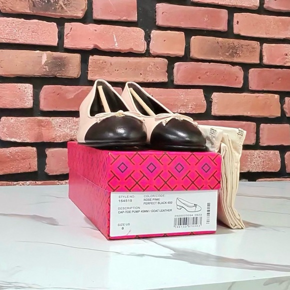 Tory Burch Shoes - Tory Burch Black and Cream Flats Timeless Elegance